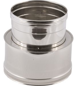 RACCORDO INOX DA DOPPIA PARETE A MONOPARETE 250 M x 300 F - 250 F mono