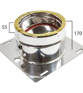 PIASTRA DI BASE DOPPIA PARETE CON SCARICO CONDENSA 250 F x 300 M piastra 500x500- 170