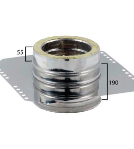 PIASTRA INTERMEDIA DOPPIA PARETE Ø250x300 Piastra 450x450