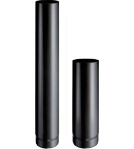 TUBO M/F NERO PESANTE PER STUFE Ø130 x 1000 mm