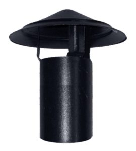 FUMAIOLO A CAPPELLO CINESE NERO OPACO PER STUFE Ø100 mm