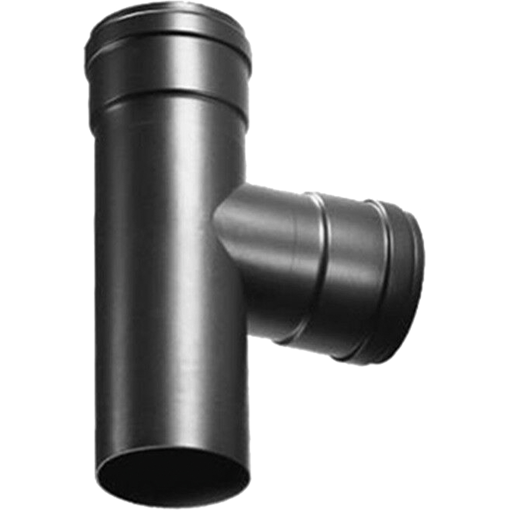 - TEE NERO M/F/F IN ACCIAIO PER STUFE A PELLET Ø100 mm