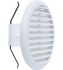 GRIGLIA DI AEREAZIONE CIRCOLARE UNIVERSALE BIANCA Ø180 Per foro Ø125/160 mm