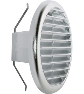 GRIGLIA DI AEREAZIONE CIRCOLARE UNIVERSALE CROMO Ø180 Per foro Ø125/160 mm