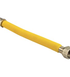 FLESSIBILE GAS INOX RIVESTITO M/F RIDOTTO 1/2"x 3/4" 220÷420 mm