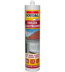 SILICONE NEUTRO "EDILIZIA E COSTRUZIONI" SOUDAL 300 ml - Testa di moro