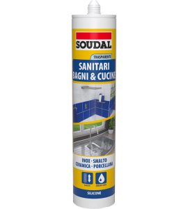 SILICONE ACETICO SANITARI BAGNI E CUCINE SOUDAL 300 ml - Bianco