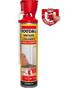 SCHIUMA POLIURETANICA MONTAGGIO E ISOLAMENTO "GENIUS GUN" 600 ml - Champagne