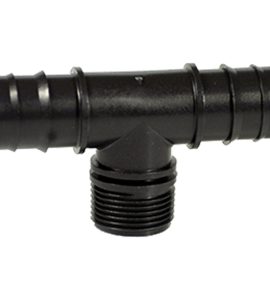 TEE FILETTATO MASCHIO PORTAGOMMA TUBI IN PE Ø32 x 1" x Ø32