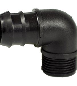 GOMITO MASCHIO PORTAGOMMA TUBI IN PE Ø32 x 1"