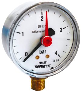 MANOMETRO Ø 80 LATERALE CON CASSA IN ACCIAIO 0 - 16 bar/psi G 3/8"