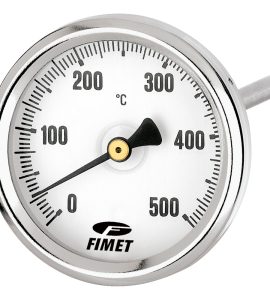 TERMOMETRO PER CANNA FUMARIA 0-500°C POSTERIORE Stelo 300 mm