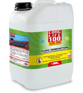 FLUIDO TERMOVETTORE PER IMPIANTI SOLARI "LONG LIFE 100 SOLAR" Tanica 10 lt.