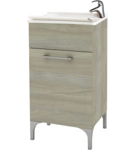 MOBILE LAVATOIO AD 1 ANTA ROVERE GRIGIO L.45 x P.50 x H.83 cm
