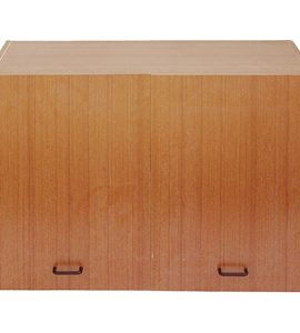 PENSILE SCOLAPIATTI A 2 ANTE TEAK 80 cm