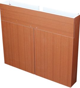 MOBILE SOTTOLAVELLO TEAK PER LAVELLO INOX PIEGHEVOLE 120x50 cm - 3 ante