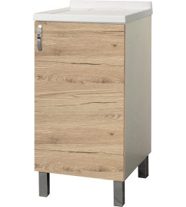 MOBILE LAVATOIO "KOALA" 1 ANTA BIANCO/QUERCIA NATURALE L.45 x P.50 x H.86 cm