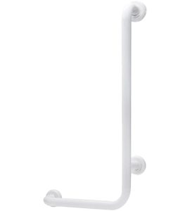 MANIGLIONE DI SOSTEGNO CON MONTANTE PER DISABILI BIANCO 35x67 cm - Sinistro