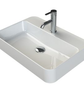 LAVABO DA APPOGGIO RETTANGOLARE CPR "SERIE ONE" 60x42 cm