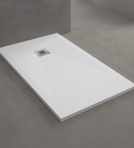PIATTO DOCCIA RETTANGOLARE IN MINERAL MARMO "ACQUA LINE" BIANCO 80x160 cm - H.3