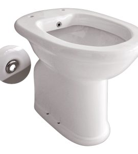 VASO-BIDET PER DISABILE CHIUSO H.50 Scarico a terra