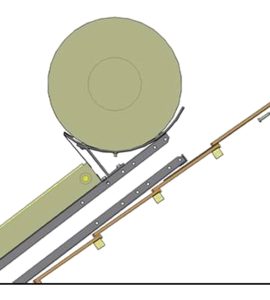 STAFFA SUPPORTO A TETTO CN01 Per 150/200 lt