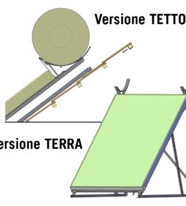 STAFFA COMPLETA DI TUBI ED ACCESSORI PER "MIRO THERMO PLUS" MOD.200 LT Installazione a Terra