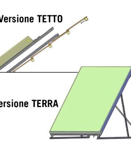 STAFFA DI MONTAGGIO PER COLLETTORE SOLARE "MIRO THERM AL-SF" Installazione a Terra