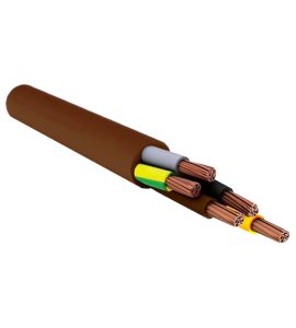 CAVO ELETTRICO PENTAGONALE MARRONE Sezione 5 x1.5