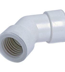 RACCORDO A 45° PER TUBO RIGIDO SCARICO CONDENSA Ø20 F/F