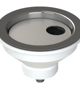PILETTA "MERCURIO" PER LAVELLO CUCINA CON FORO Ø90 STP 1"1/2 x Ø114 mm