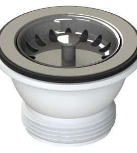 PILETTA CANESTRO PER LAVELLO CUCINA CON FORO Ø60 STP 1"1/2 x Ø70 mm