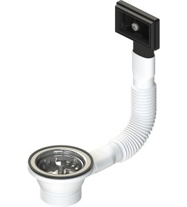 PILETTA CANESTRO PER LAVELLO CUCINA CON FORO Ø60 CTP RETTANGOLARE 1"1/2 x Ø70 mm