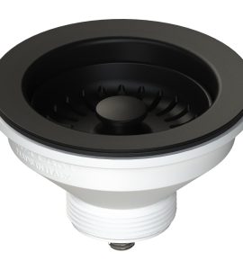 PILETTA ANTRACITE PER LAVELLO CUCINA CON FORO Ø90 STP 1"1/2 x Ø114 mm