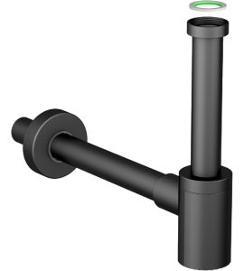 SIFONE D'ARREDO PER LAVABO "MIGNON" NERO OPACO 1"1/4 x Ø 32