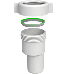 RIDUZIONE PER TUBI IN PP CON FLANGIA FEMMINA 1"1/2 x Ø40 x Ø32 - mm 60