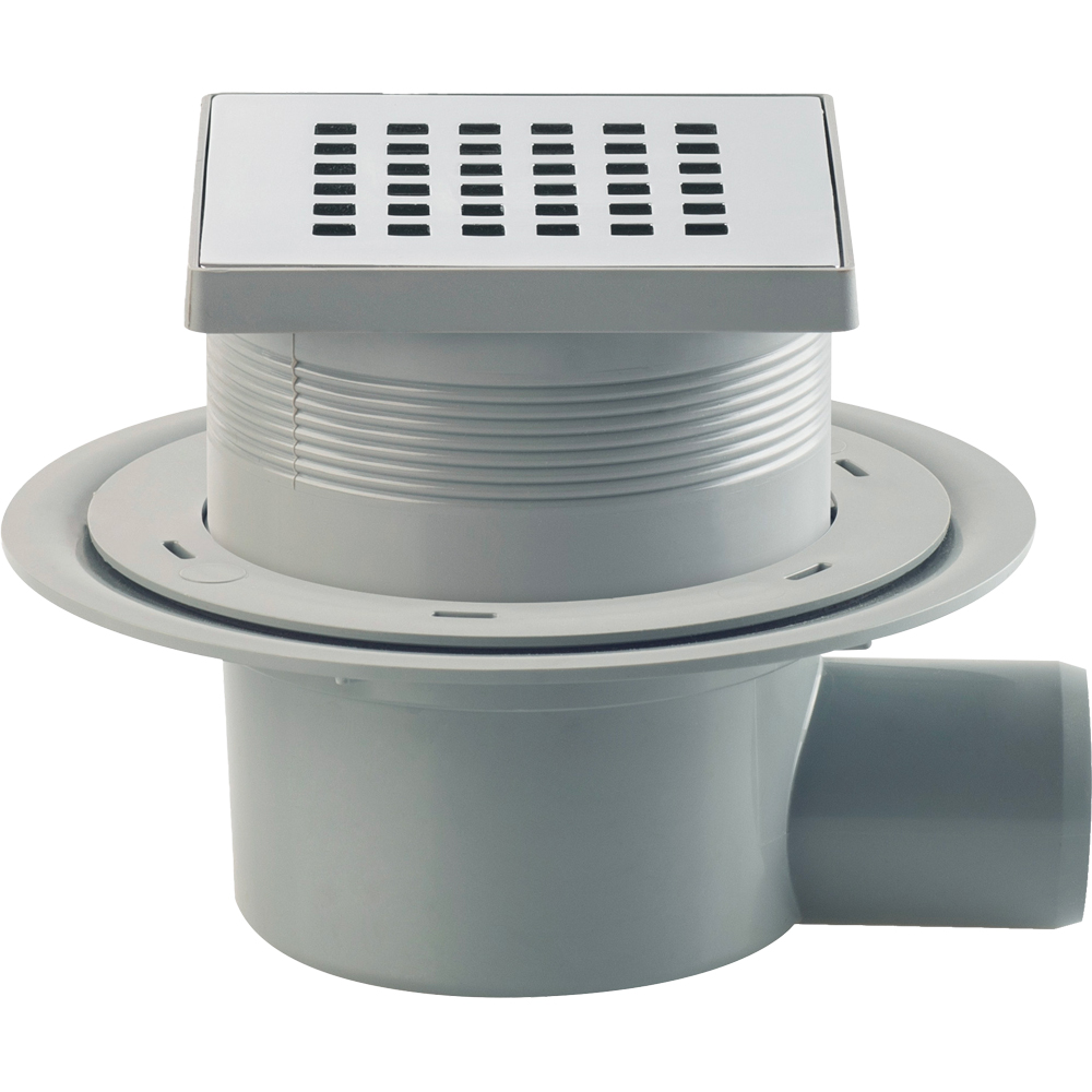- POZZETTO PER DOCCIA A PAVIMENTO "MINIFLOW Q" SQUARES 110x110 mm - Scarico Ø50