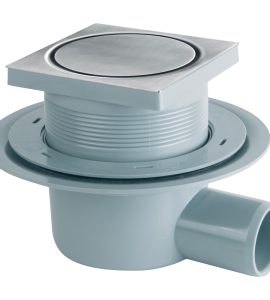 POZZETTO PER DOCCIA A PAVIMENTO "MINIFLOW Q" O KEY 110x110 mm - Scarico Ø50
