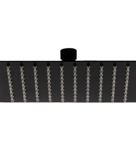 SOFFIONE DOCCIA QUADRATO "SLIM" NERO OPACO 300x300 x H.2 mm