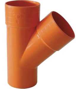 BRAGA A 45° IN PVC ARANCIO Ø200 mm