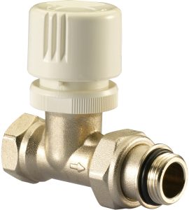 VALVOLA TERMOSTATIZZABILE DIRITTA CON ATTACCO FEMMINA "SERIE STANDARD" IVAR 1/2" F x 1/2" M O-ring