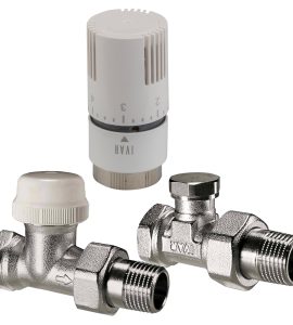 KIT TERMOSTATICO DIRITTO T1500 "STANDARD" CON ATTACCO FEMMINA IVAR 1/2" F x 1/2" M O-ring