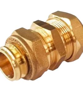 RACCORDO DIRITTO DOPPIO AD INNESTO ATTACCO RAME PER IMPIANTI SOLARI TERMICI DN16 x Ø22-18 Rame