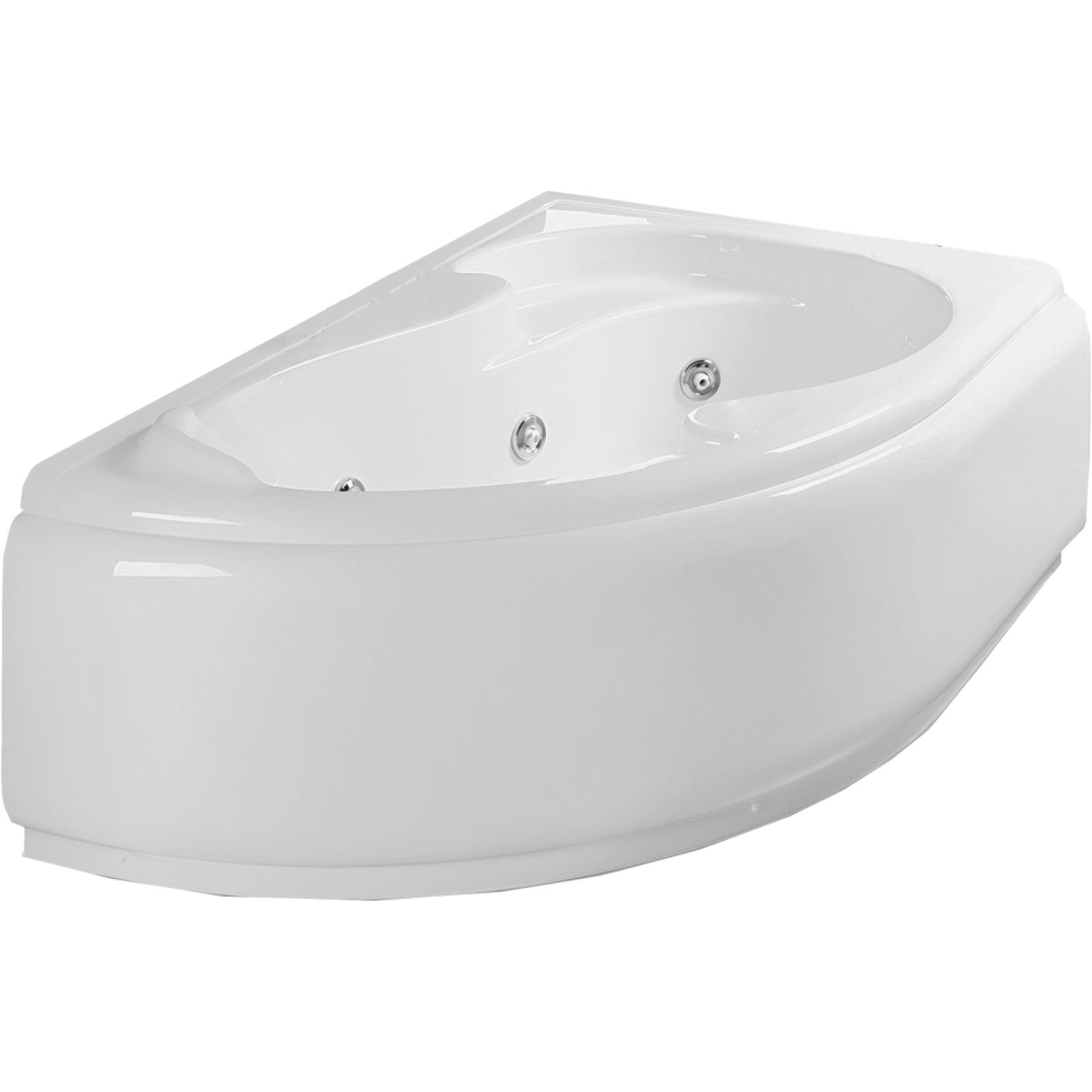 VASCA IDROMASSAGGIO ASIMMETRICA GEA CON TELAIO E PANNELLI 150x100 cm - SX