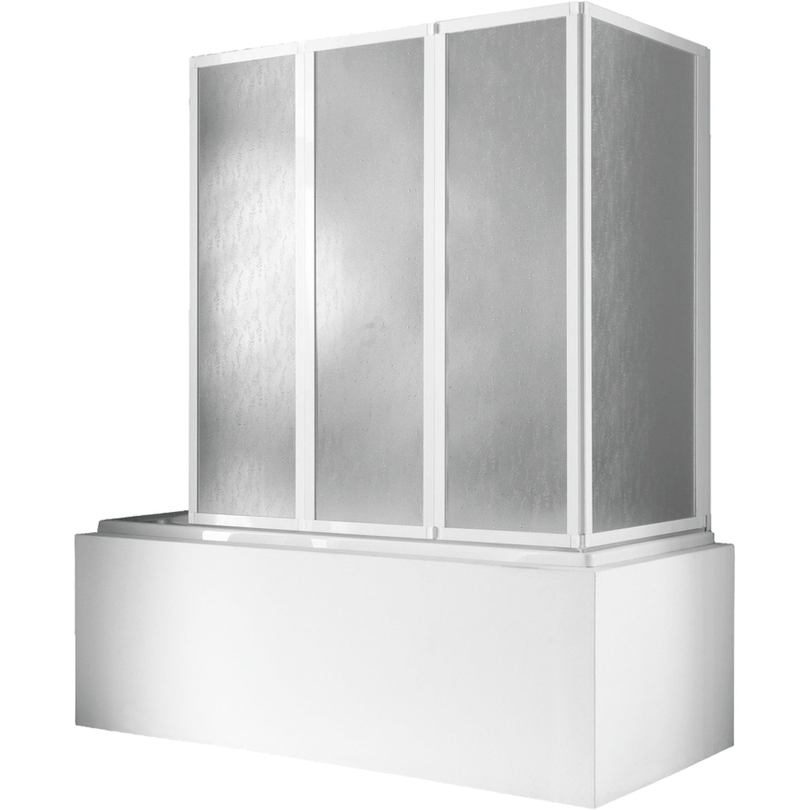 PARETE VASCA "GIGLIO" BOLLICINE ACRILICO PROFILO BIANCO 1 anta 67/68cm + 3 ante 133 cm Ch.2 lati