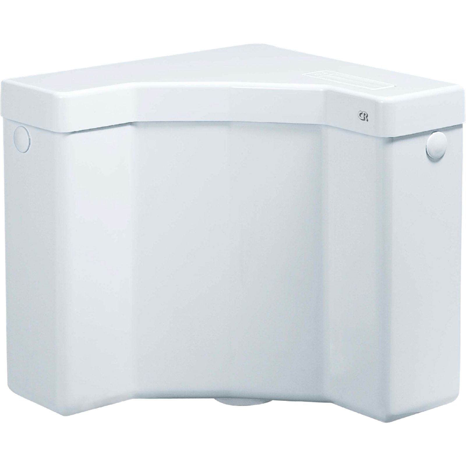 CASSETTA DI SCARICO A ZAINO ANGOLARE MONOTASTO Bianca