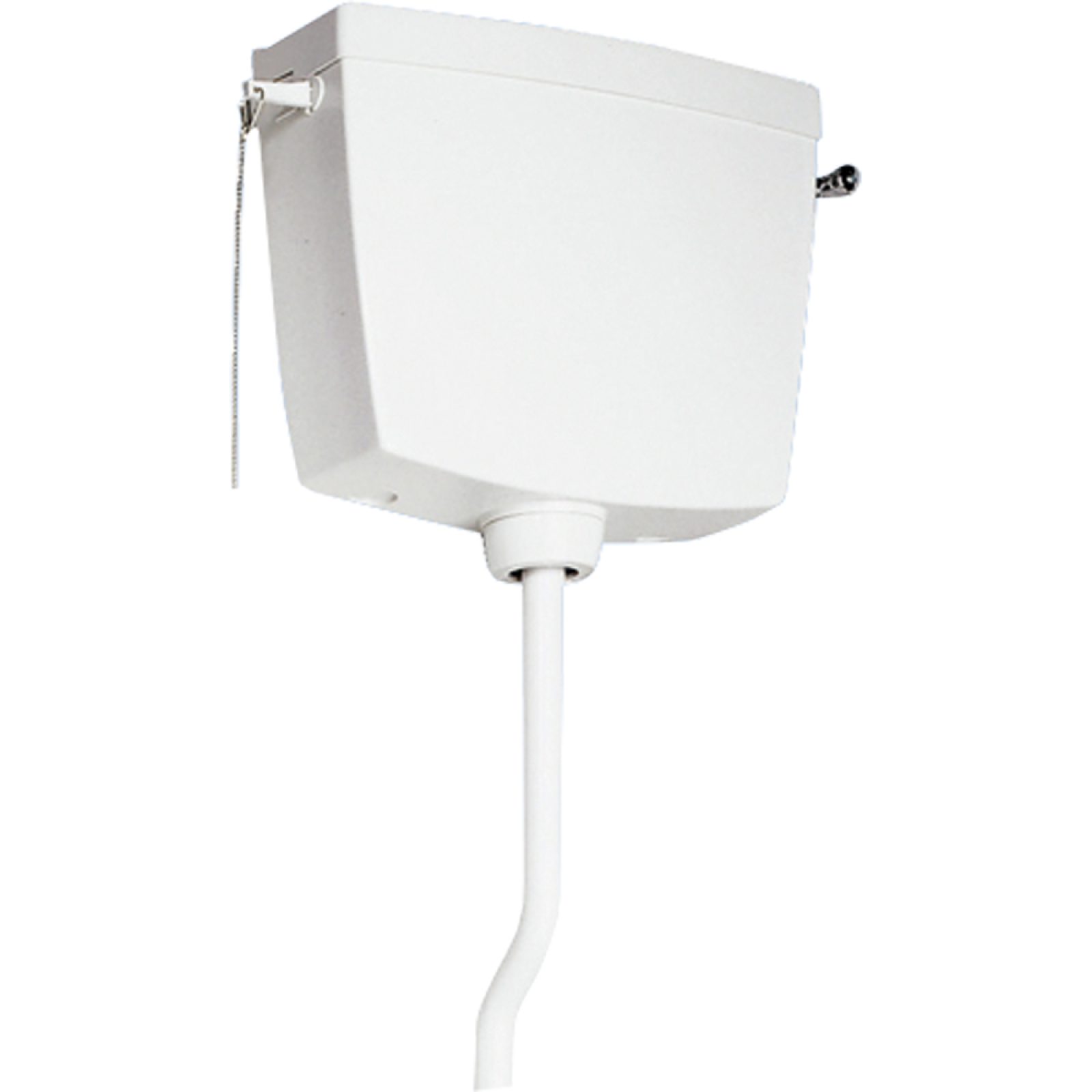 CASSETTA DI SCARICO ALTA "TURCHESE" SENZA TUBI Bianca