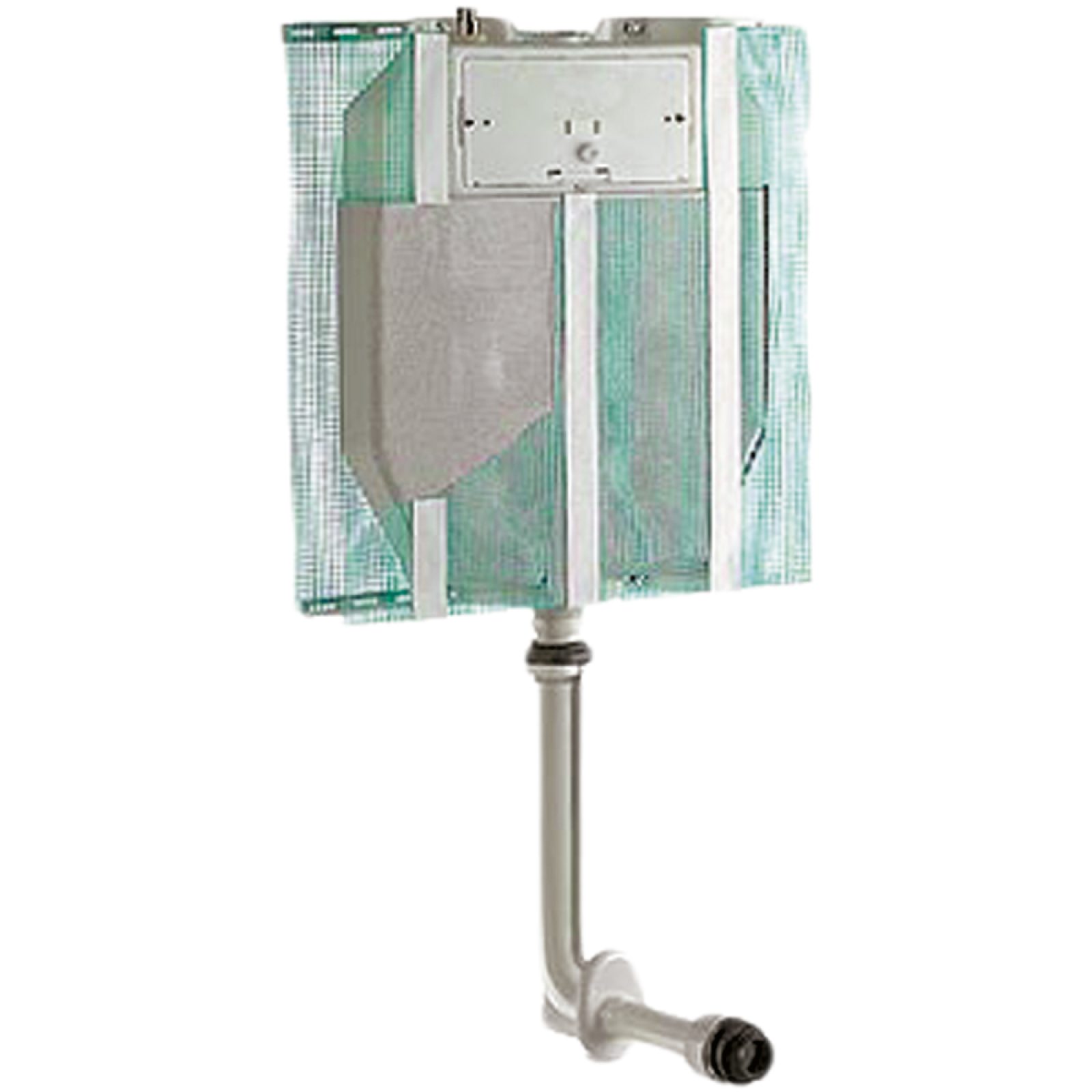 CASSETTA DI SCARICO AD INCASSO "ECO" CON RIVESTIMENTO Doppio Scarico