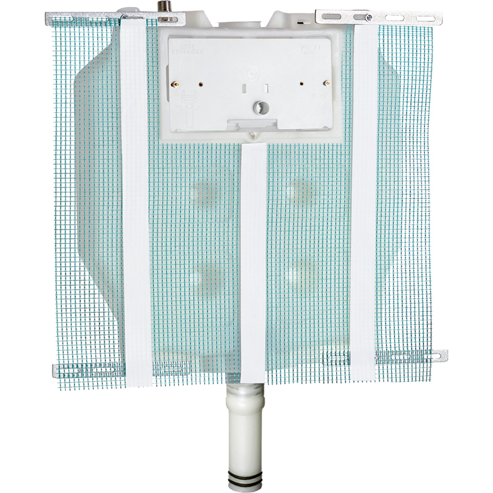 CASSETTA DI SCARICO AD INCASSO "SARA PNEUMATICA" 6 LT. Con placca cieca