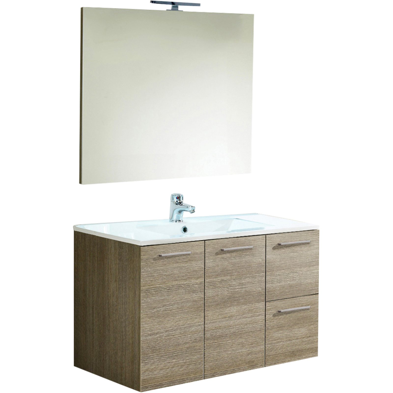 CLAUDIA 01 EUCALIPTO SCURO Specchiera panoramica 70 x 81 cm